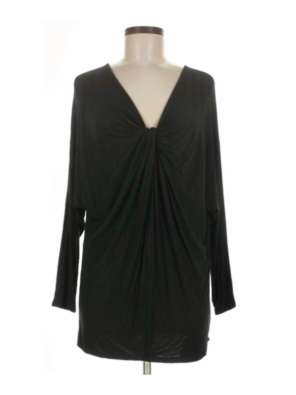 Black Slinky Minimalist Twist Top
